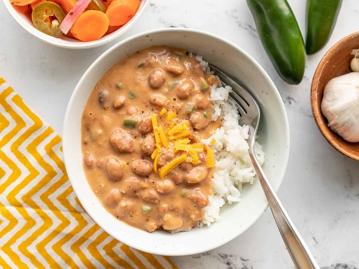 Cheesy Pinto Beans Bowl