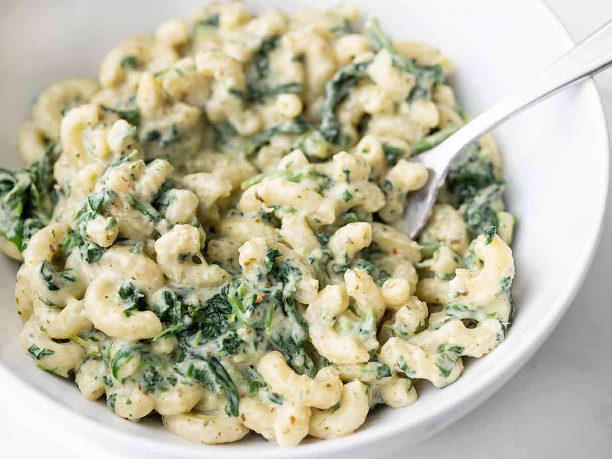 Pesto Mac with Spinach